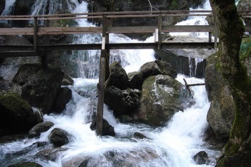 Ein Wasserfall in den Myrafällen